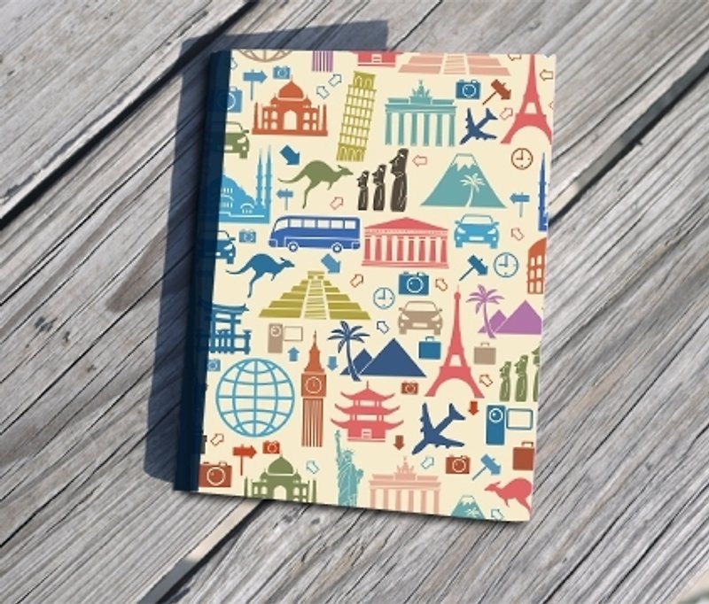Rococo strawberry WELKIN hand-made travel handbook/stamp book/notebook_Around the world - Notebooks & Journals - Paper Orange
