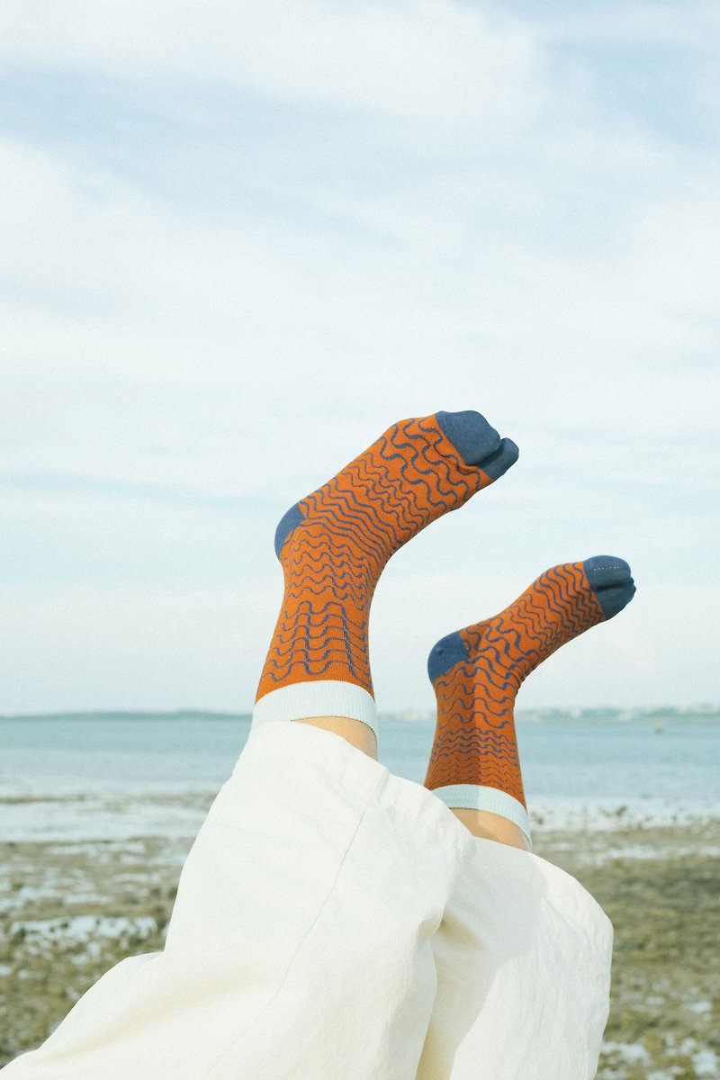 On sale - We Are Sinking - short socks - caramel - Socks - Cotton & Hemp Brown