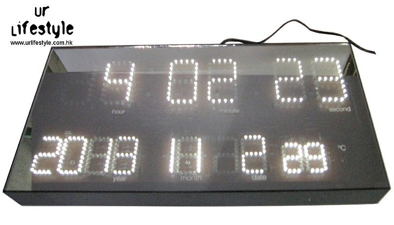 Karlsson Wall clock Calendar Led The Time Roll alu mirror - นาฬิกา - โลหะ สีดำ