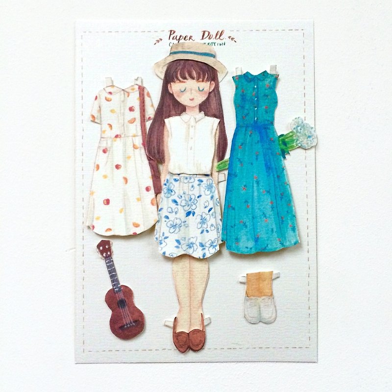 Paper doll / small fresh summer - การ์ด/โปสการ์ด - กระดาษ หลากหลายสี