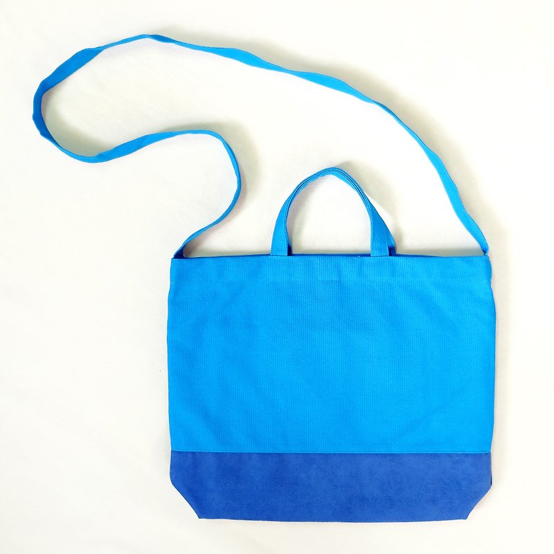 Hot Girls Outer Bag Side Backpack / Sky Blue Artificial Colors / Suede Limited Edition / - กระเป๋าแมสเซนเจอร์ - วัสดุอื่นๆ สีน้ำเงิน