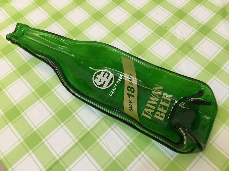 18天台灣生啤酒 盛盤 （深盤） - 碟子/醬料碟 - 玻璃 綠色