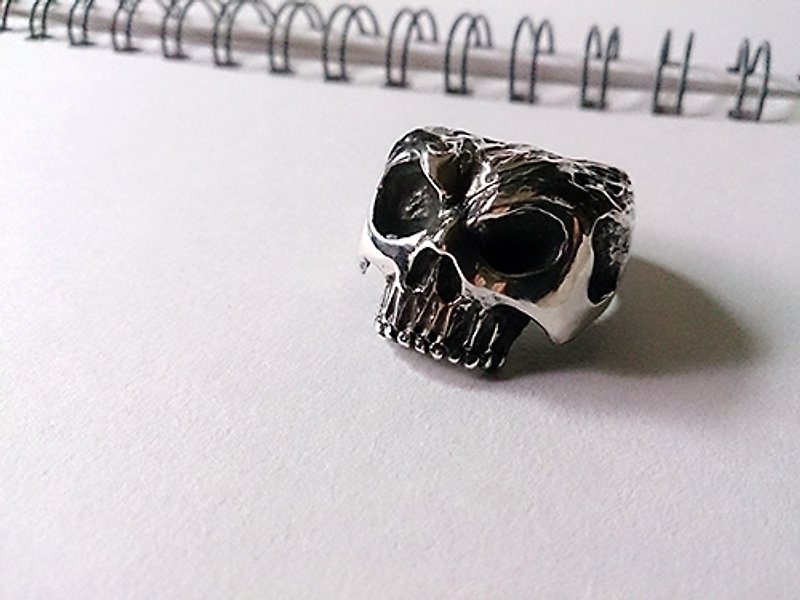 Bone Flame Design Silver Ring - General Rings - Other Metals Blue