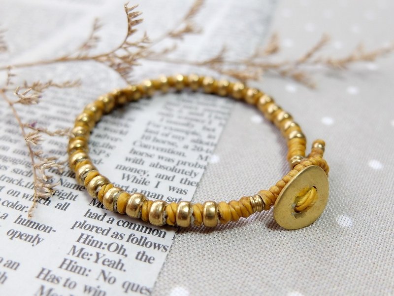 HOPE | Brass x wax line x bracelet x bracelet x bracelet. customized. - Bracelets - Other Metals Gold