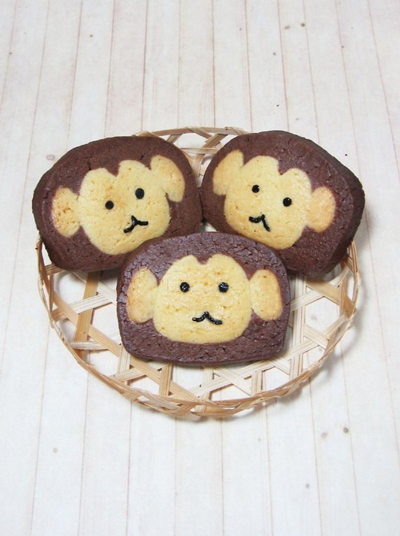 JMI Handmade Bakery Naughty Monkey Shaped Handmade Biscuits (10 pieces in 5 packets) - คุกกี้ - อาหารสด สีนำ้ตาล