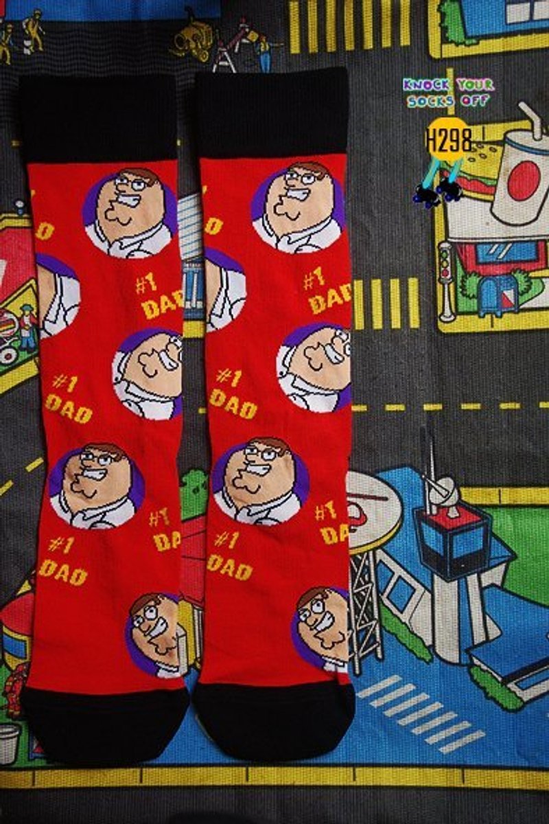 Family Guy美國卡通襪!!夏漪眺=knock your socks off !! - 襪子 - 其他材質 紅色