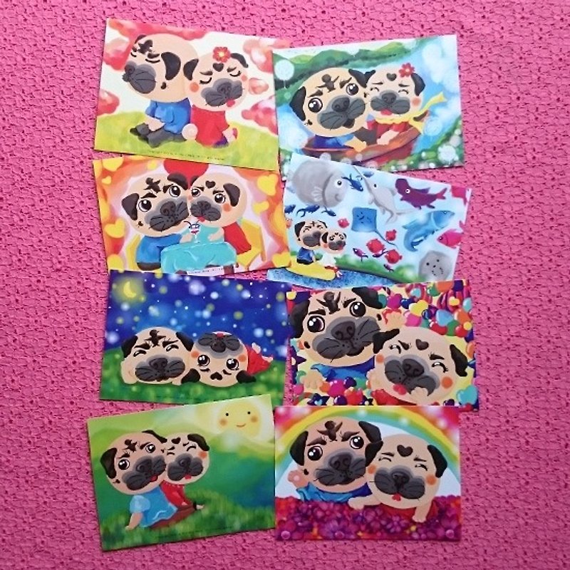 Postcards-Draw My Pug Life (Part.1) - Cards & Postcards - Paper White