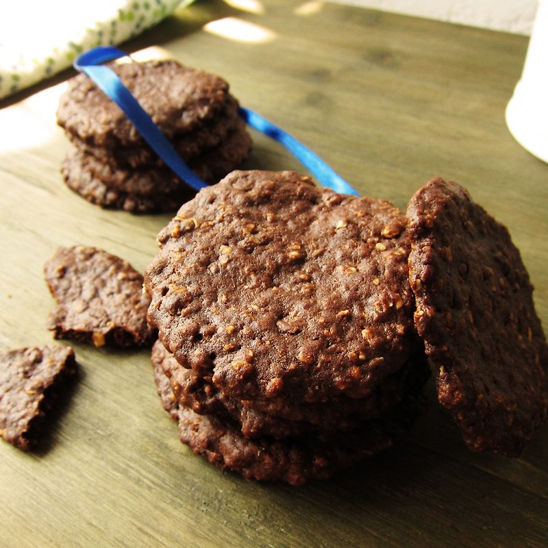 Chocolate Oatmeal Biscuits-12 Pieces (Box) - Handmade Cookies - Fresh Ingredients Brown