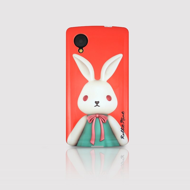 (Rabbit Mint) Mint Rabbit Phone Case - Bu Mali Merry Boo - LG Nexus 5 (M0001) - เคส/ซองมือถือ - พลาสติก สีแดง