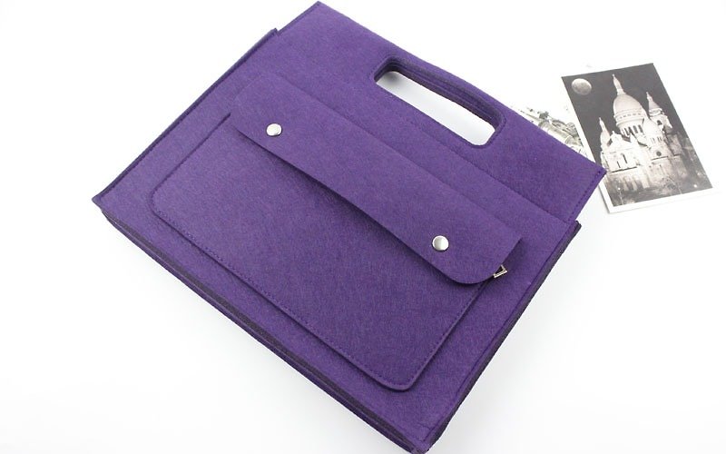 Limited Time Only This is a sold-to-date Purple Felt Apple Handle Computer Case Blouse Set MacBook 13-inch Laptop Bag MacBook 13.3 "Air - อื่นๆ - วัสดุอื่นๆ 