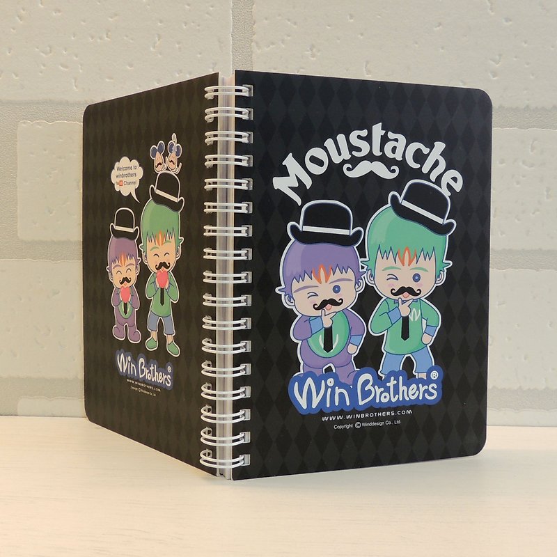 Winbrothers notebook (moustache) - Notebooks & Journals - Paper Black