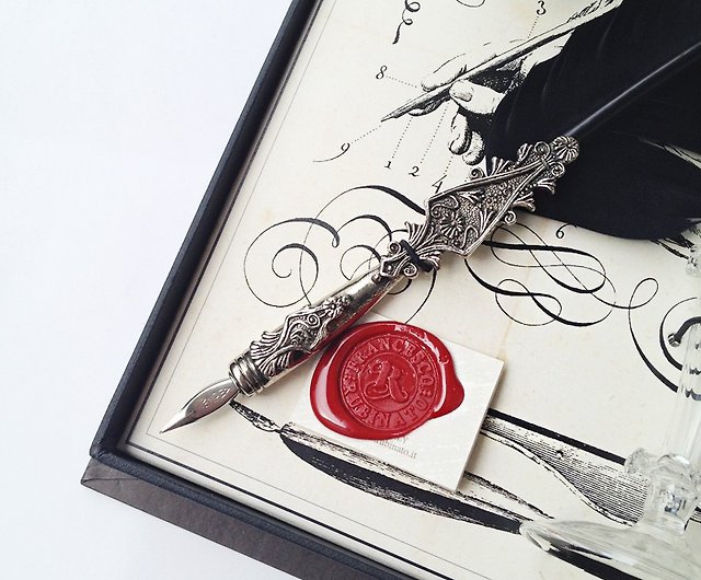 Q7499 Classic Writing Set-Quill Pen+Ink+Quill Stand / Francesco Rubinato -  Shop REWENTUNG Dip Pens - Pinkoi
