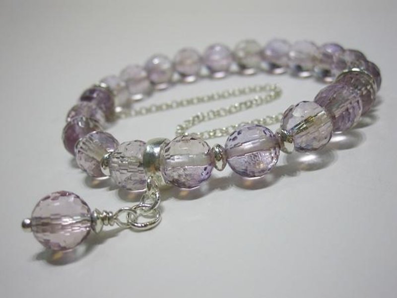 Induction - All Natural Amethyst 925 sterling silver handmade Hong Kong original design - Bracelets - Gemstone Purple