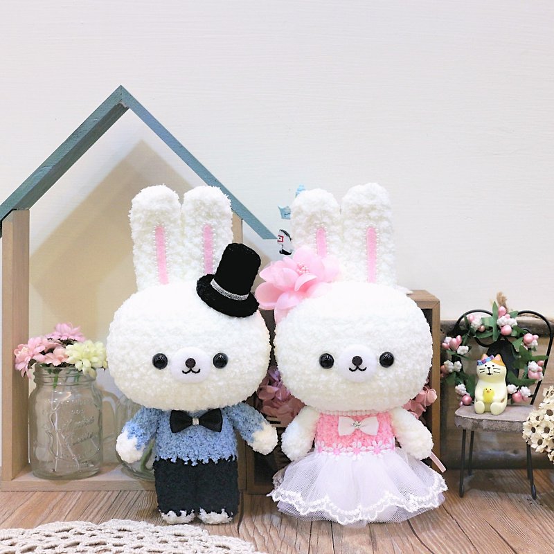 Rabbit doll - couple. birthday present. Wedding Gifts - Stuffed Dolls & Figurines - Other Man-Made Fibers 