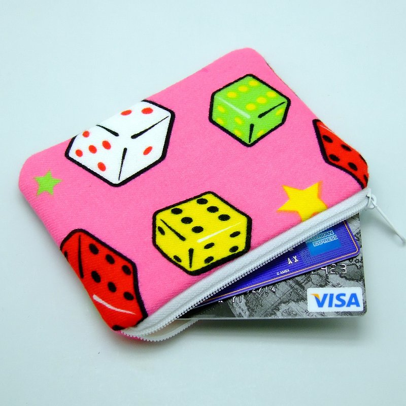 Zipper pouch / coin purse (padded) (ZS-87) - Coin Purses - Cotton & Hemp Pink