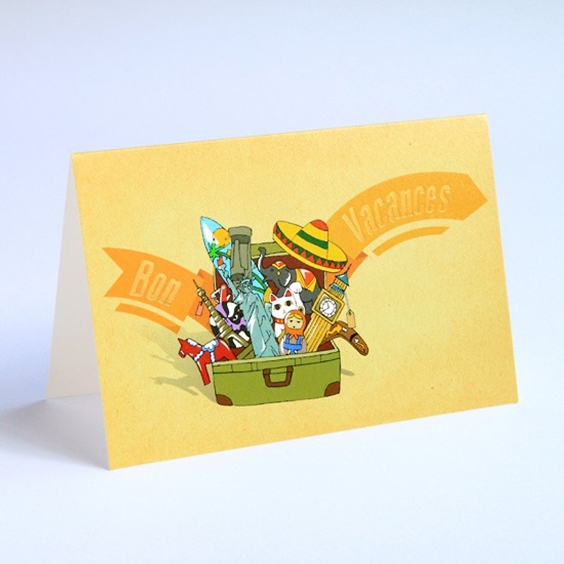 《MIIN POST》Card–Bon Vacances - การ์ด/โปสการ์ด - กระดาษ หลากหลายสี