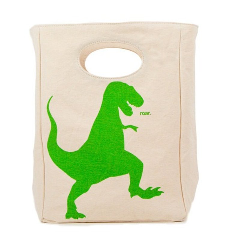 Canadian Fluf Tyrannosaurus Organic Cotton Handbag/Handbag/Handbag - Handbags & Totes - Cotton & Hemp Green