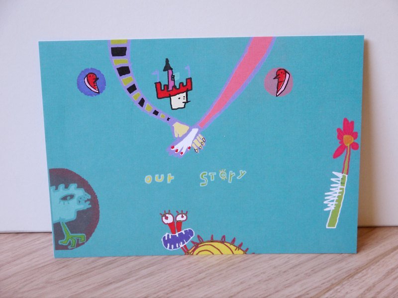 ✿Macaron TOE✿ Our Story /Postcard - การ์ด/โปสการ์ด - กระดาษ สีน้ำเงิน