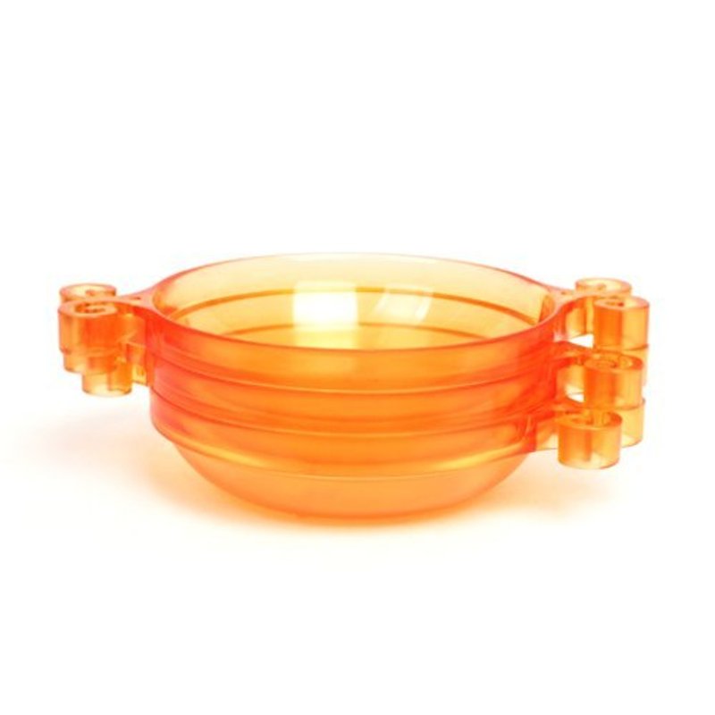 【ドット柄】花と実の皿-オレンジ - 小皿 - プラスチック オレンジ