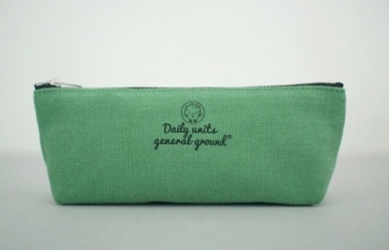 韓國【Afrocat】General-ground Cotton Case_P〈Asparagus〉手帳 筆袋 鉛筆盒 收納 - 鉛芯筆 - 棉．麻 綠色