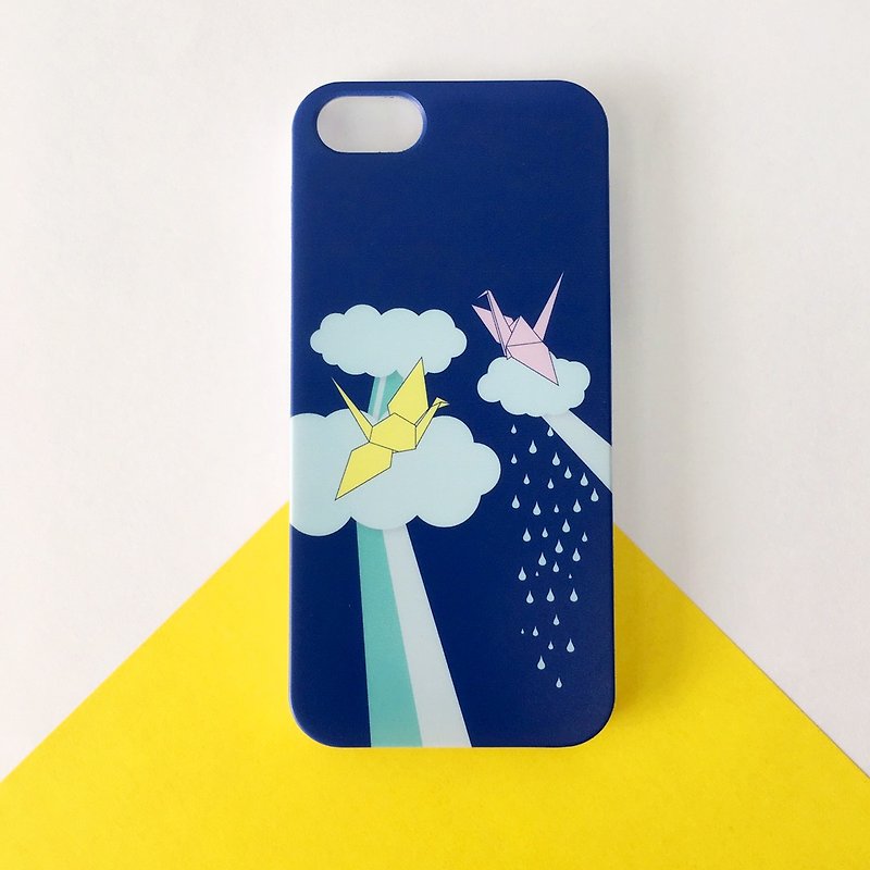 Blue Origami Bird Print Soft / Hard Case for iPhone X,  iPhone 8,  iPhone 8 Plus,  iPhone 7,  iPhone 7 Plus - Phone Cases - Plastic Blue