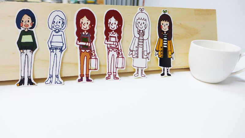 Girls | stickers - สติกเกอร์ - กระดาษ หลากหลายสี