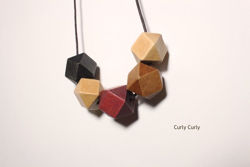 [CURLY CURLY] 森林方塊/長鏈 - Necklaces - Wood Brown