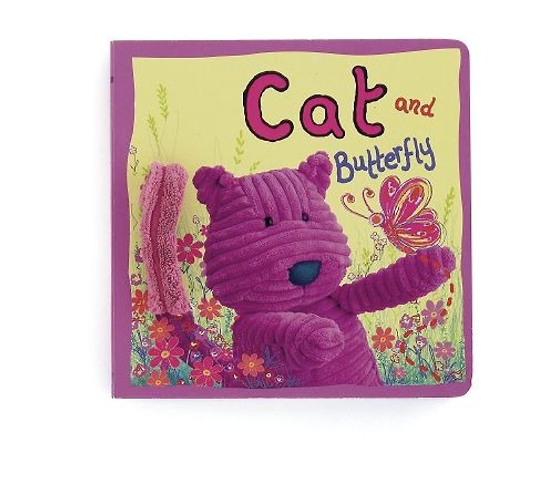 Jellycat Cat and Butterfly Board Book - Kids' Toys - Paper Multicolor