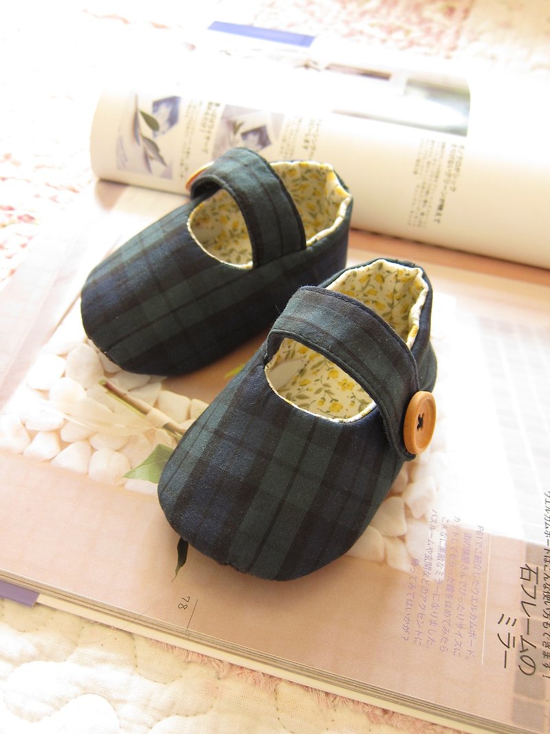 College Wind Green Scotland - infant baby cotton baby shoes - Baby Shoes - Other Materials Green