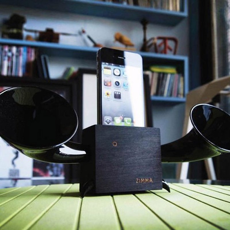 (Exclusive iPhone SE / 5s / 5 / 5c / 4s / 4 / iPod Touch 5 and other seven models used), the world's limited edition! ) ZIMMA-stereo two-channel loudspeaker Nanyang kauri (classic black limited edition) + dark tide - Items for Display - Wood Black