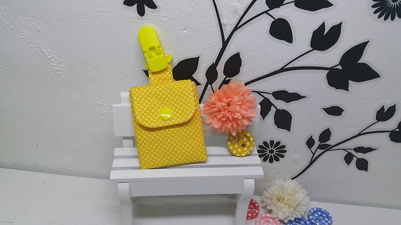 Little party party peace bag holder (fresh yellow) - Omamori - Cotton & Hemp Yellow