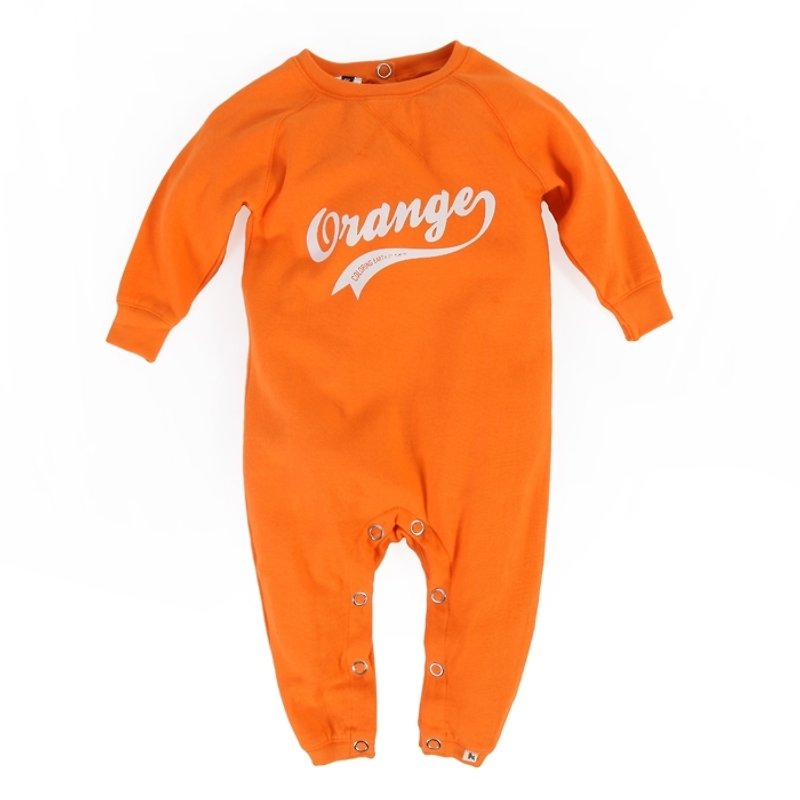 [Swedish Children's Clothing] Organic onesies 12M to 18M onesies orange - Onesies - Cotton & Hemp Orange