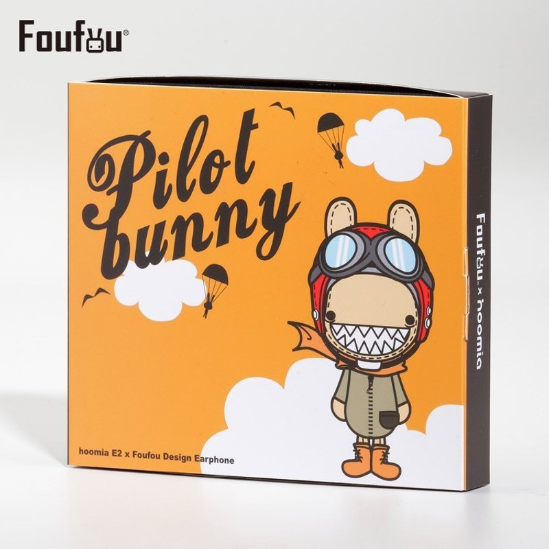 《Foufou》-入耳式造型耳機-Foufou x hoomia-飛行邦妮(黃黑)  - 耳機/藍牙耳機 - 其他金屬 橘色