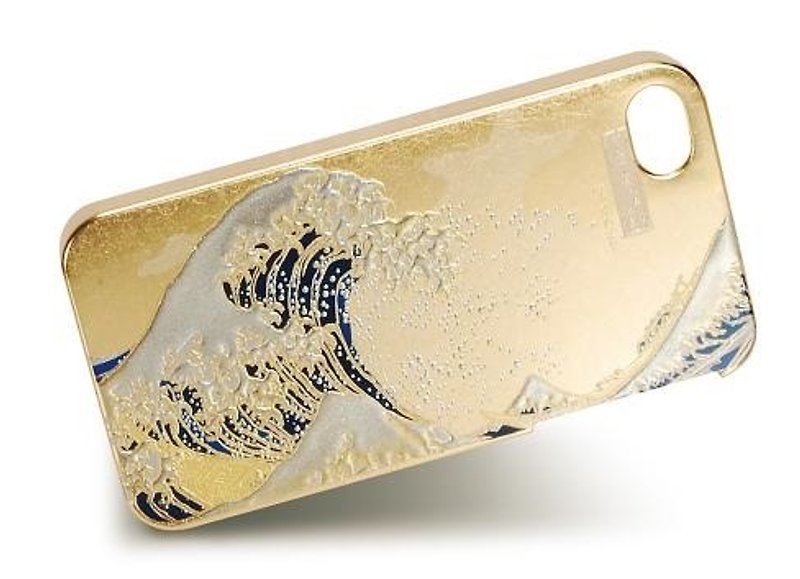 Sweet4Girls handmade limited edition 24k gold foil Japan's top technology mobile phone shell [North Zhai wave] iPhone5 / 5s a spot limit - เคส/ซองมือถือ - เครื่องเพชรพลอย 