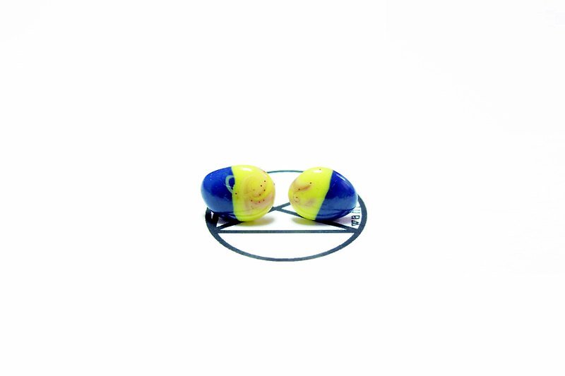 【Wahr】混色黃耳環(一對) - ピアス・イヤリング - その他の素材 多色