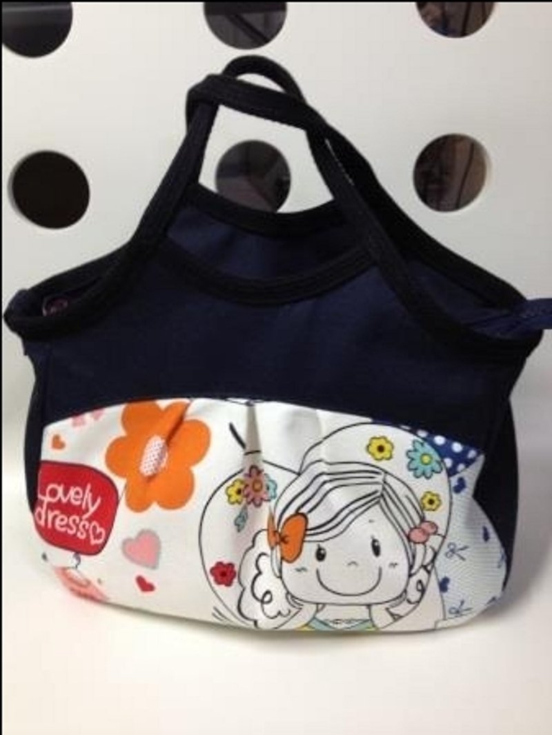 Limited hand-made _ carry Q baby bag at any time - กระเป๋าถือ - วัสดุอื่นๆ สีน้ำเงิน