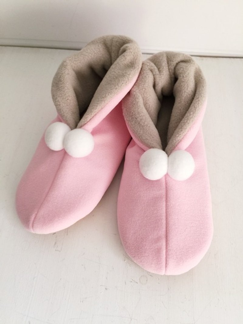 hairmo. Elf warm color indoor slippers - ash - รองเท้าแตะในบ้าน - วัสดุอื่นๆ สึชมพู