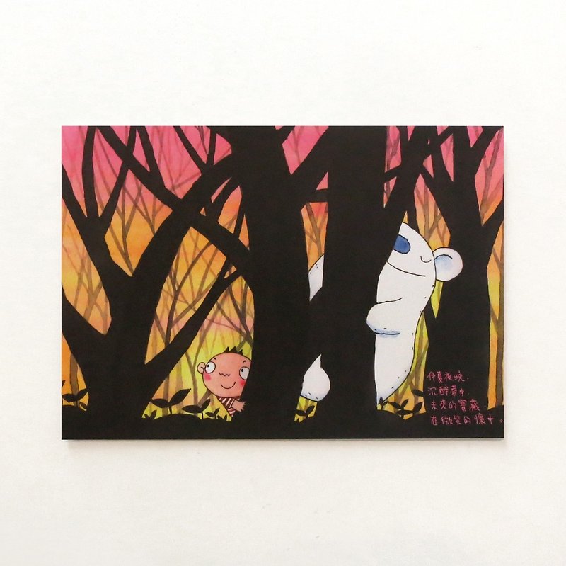 仲夏夜晚 沉醉夢中 未來的寶藏 在微笑的懷中  Postcard Illustration by Bigsoil - การ์ด/โปสการ์ด - กระดาษ 