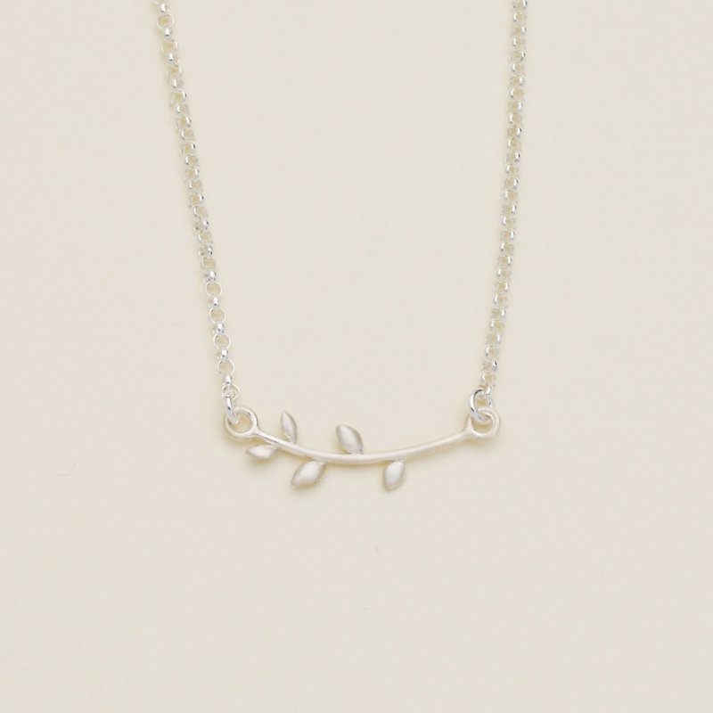 Mini Laurels Necklace - Necklaces - Sterling Silver White