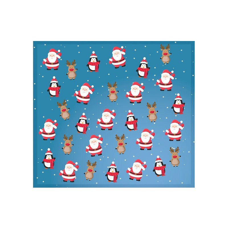[Cloth] Universal Design Series Christmas deer penguin ll exchange gifts - กล่องแว่น - วัสดุอื่นๆ สีน้ำเงิน