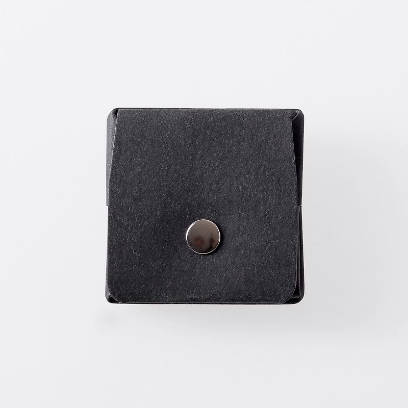 Square Origami Washable Paper Coin Purse in Punaluu Black - กระเป๋าใส่เหรียญ - กระดาษ สีดำ