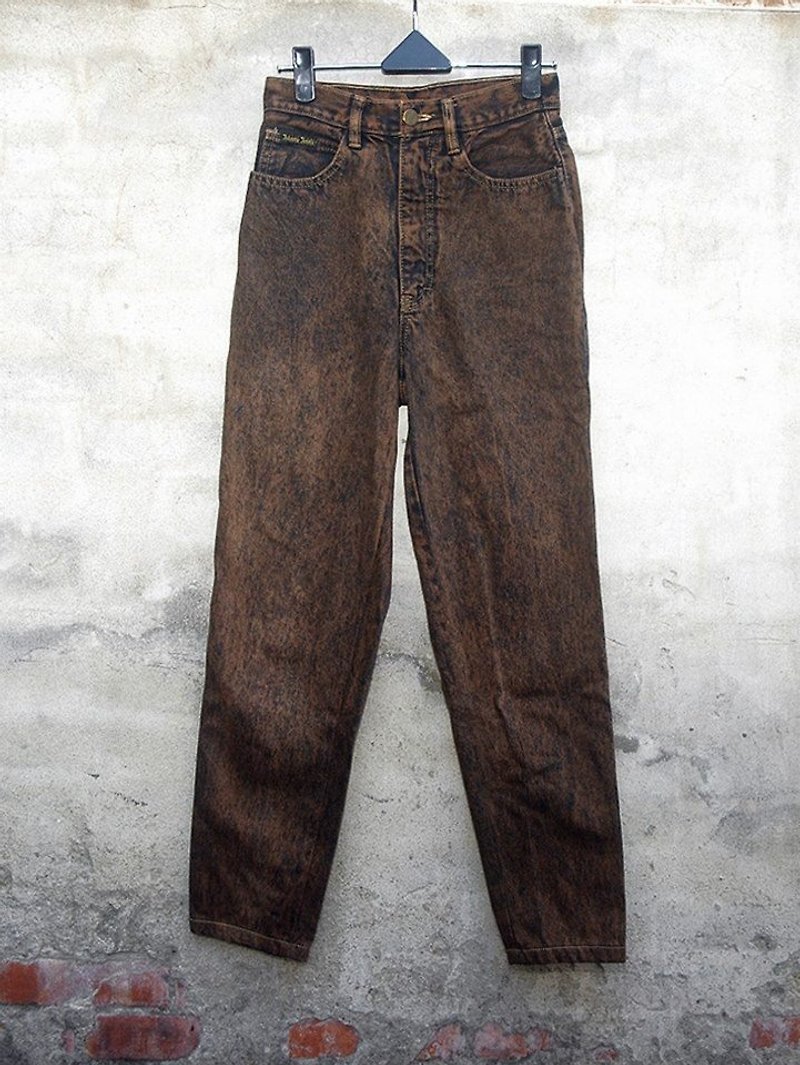 Vintage high waist jeans - Women's Pants - Other Materials Brown
