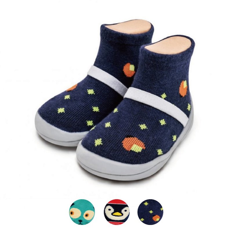【Feebees】Classic Series_Starry Sky_Cat (toddler shoes, socks, children's shoes made in Taiwan) - รองเท้าเด็ก - วัสดุอื่นๆ สีน้ำเงิน