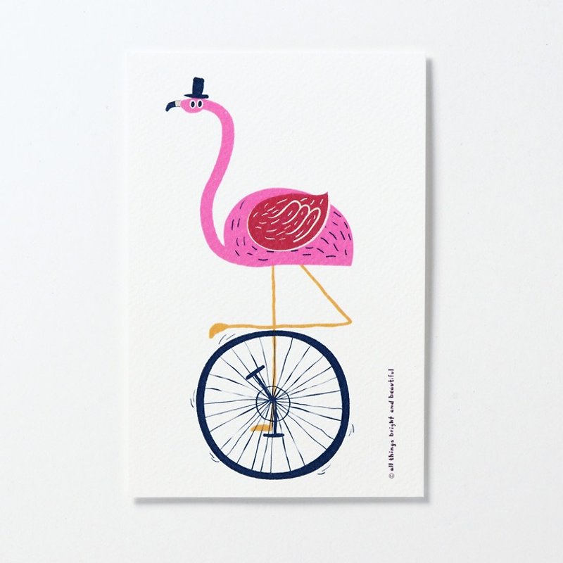 Flamingo Postcard - Cards & Postcards - Paper Red