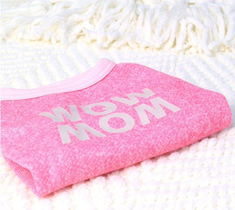 [母親節精選] MOM反光衣 (寵物衣) - 寵物衣服 - 棉．麻 粉紅色