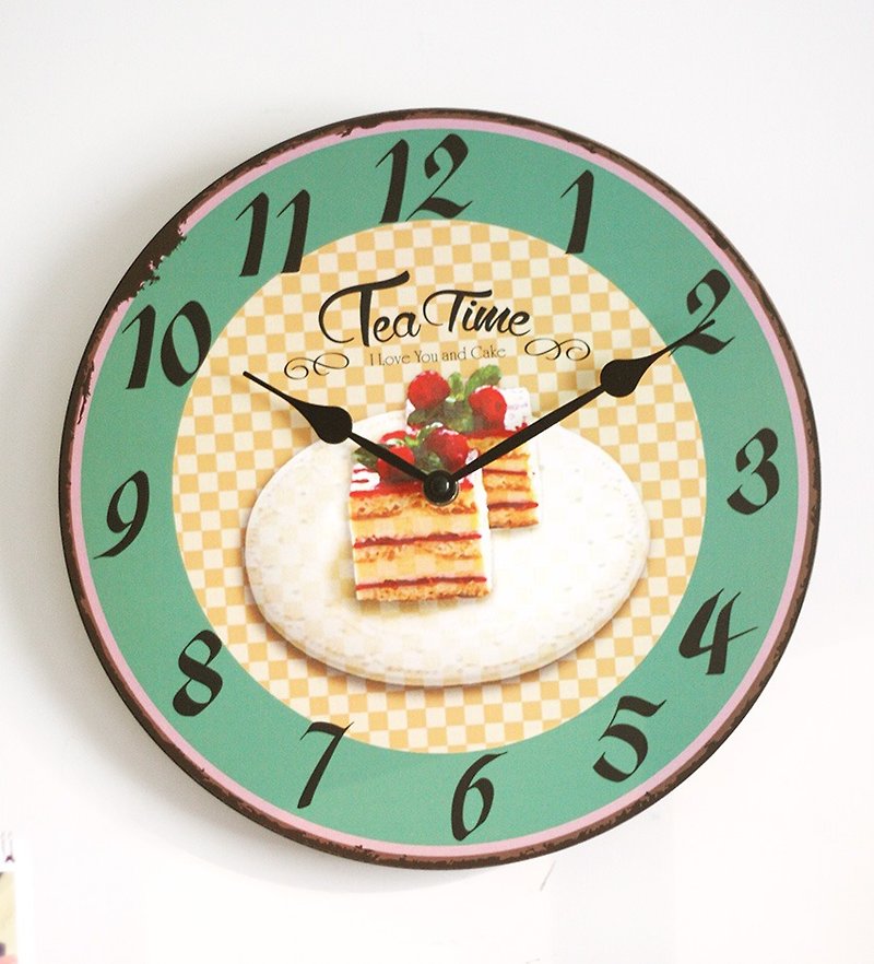 My Tea time Vintage Wall Clock - นาฬิกา - ไม้ 