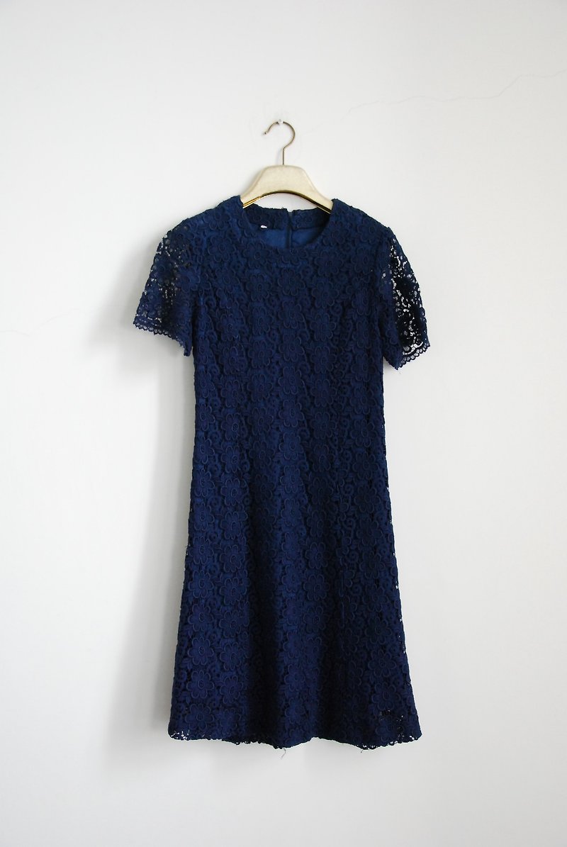 Vintage short-sleeved dress - One Piece Dresses - Other Materials 
