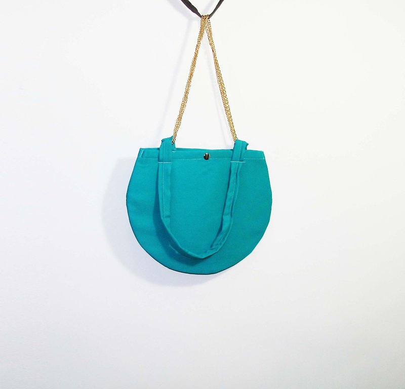 Wahr_ blue and green circle shoulder bag - Messenger Bags & Sling Bags - Other Materials 