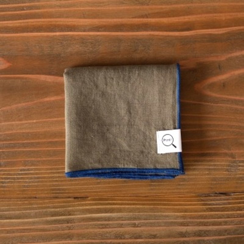 Pint! Vegetation dyed organic linen handkerchief (old bamboo color) - อื่นๆ - วัสดุอื่นๆ สีนำ้ตาล