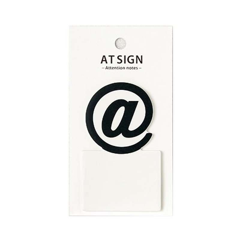 Japan【LABCLIP】Attention notes-AT SIGN/FNAT01-AT - Sticky Notes & Notepads - Paper White